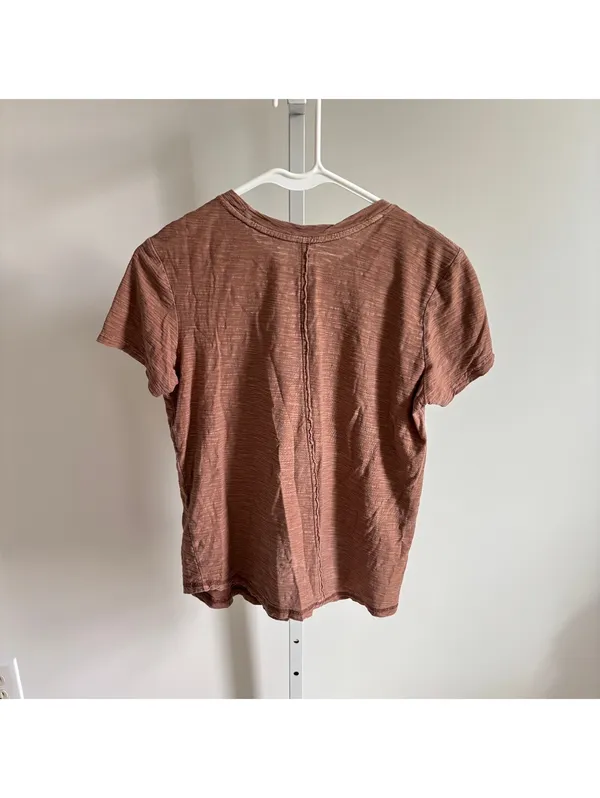 Anthropologie Pilcro EUC Women's 100% Cotton Brown Short Sleeve Tee Size XS - Image 5