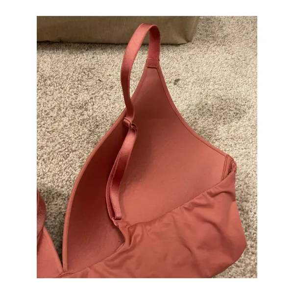 Soma Enbliss Luxe Plunge Bralette Wireless Comfort Bra in Mauve, L - Image 7
