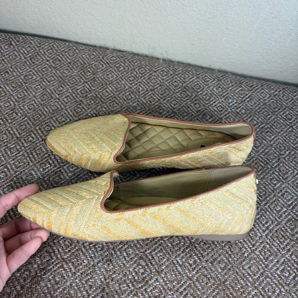 Birdies Womens Chevron Woven Slip-On Loafers in Natural Tan Sz 8.5 Casual Comfy - Image 3