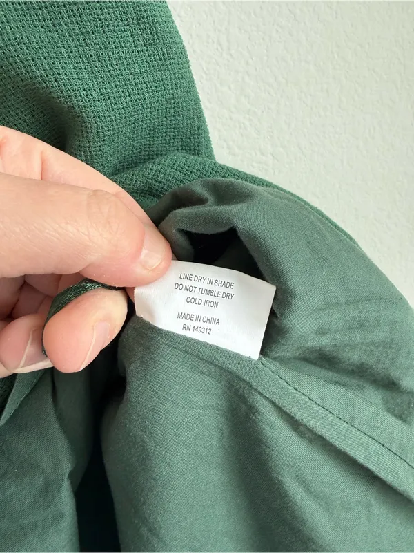 Oh Polly Dark Green Strappy Back Cotton Mini Dress Size 8 - Image 4