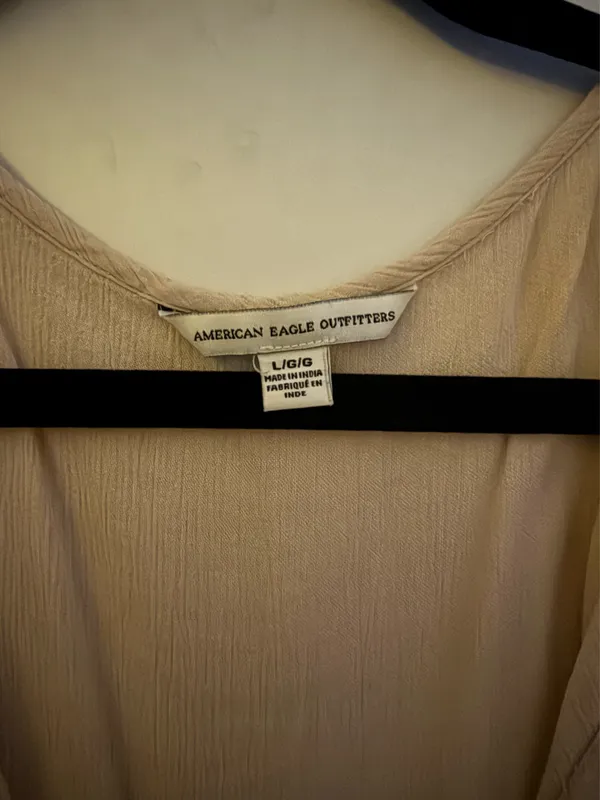 American Eagle Outfitters Light Pink Long Sleeve Shirt - Image 4