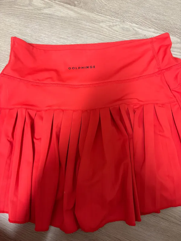Gold Hinge Skirt Candy Red Medium - Image 3