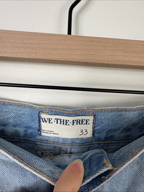 Free People We The Free Now Or Never Denim Shorts Women’s Size 33 Distressed - Image 4