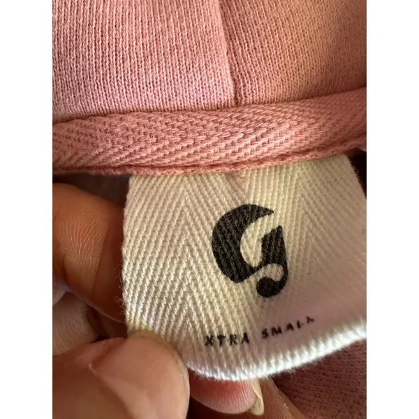 Glossier Classic Oversized Pink Fleece Hoodie - Size XS (Fits S/M) - Image 5