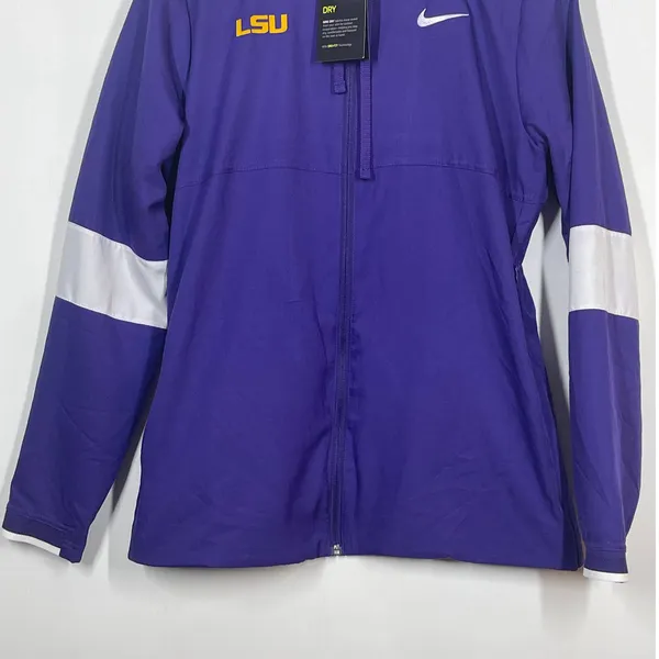 Nike Dri-Fit LSU Tigers Purple Full Zip Practice Hoodie Jacket Women Medium NEW - Image 4