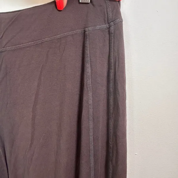 Fresh Produce Womens Brown Wide Leg Seam Front Rayon Stretch Pants Size L USA - Image 6