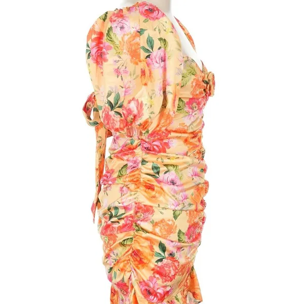 FOR LOVE & LEMONS Versilla Mini Dress in Peach size L‎ - Image 14