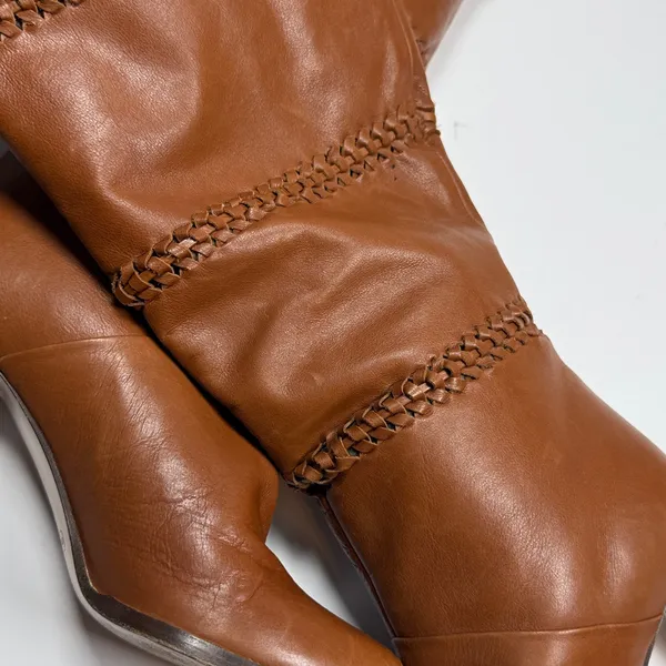 Coach Jae Soft Calf Slouch Leather Boots in Camel S-526 Sz 7.5 - Image 3