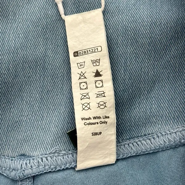 Halara Flex Crossover Pocket Denim Skinny Jeans Leggings Blue Denim Large 7/8 - Image 10