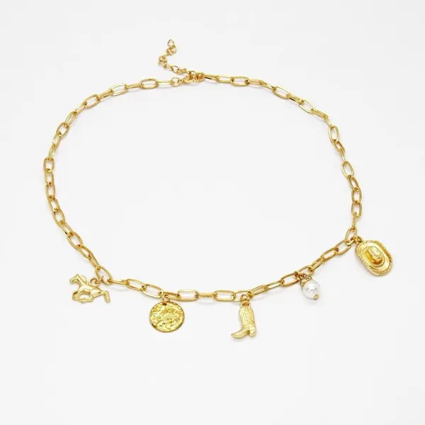 Gold Western Charm Necklace - Image 4