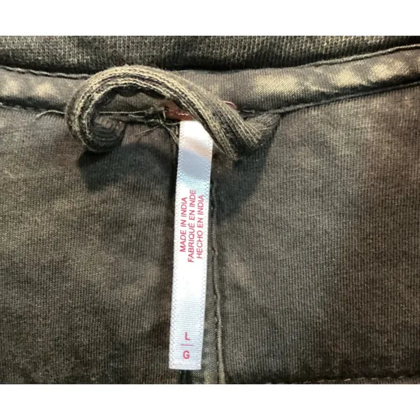 Free People Quilted Dolman Knit Jacket Dusted Military Green Large Oversized - Image 4