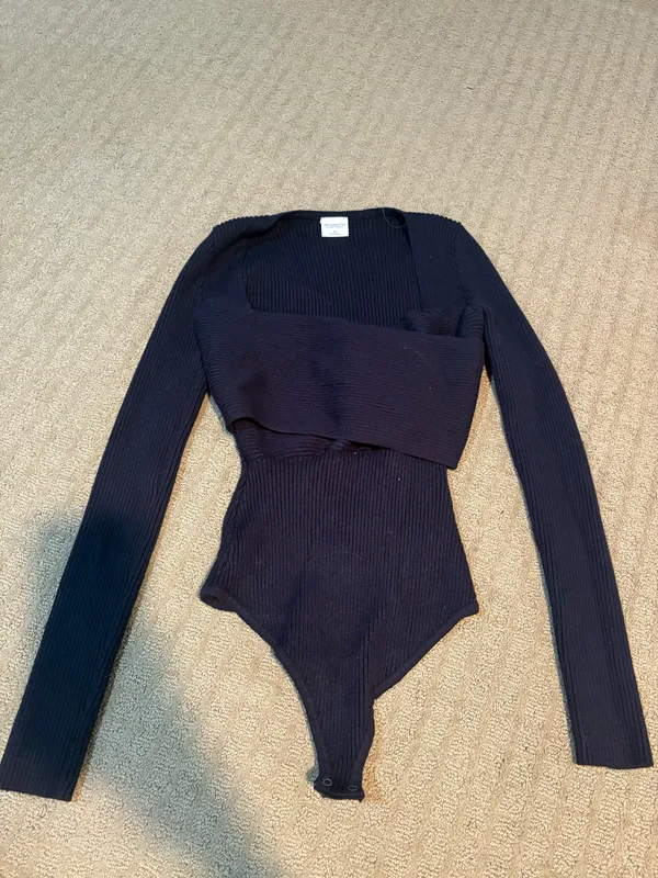 Abercrombie Bodysuit Long Sleeve Black - Image 2