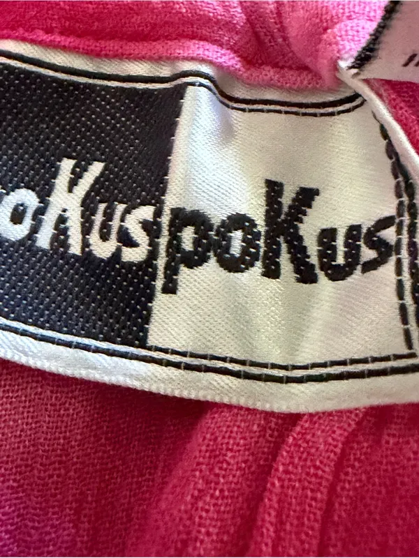 Vintage 90s Hokuspokus Rayon Pink Tye Dye Skirt Size L - Image 3