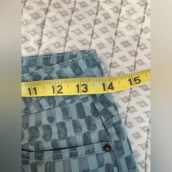Future Collective Size 00 Waist 28 Checkered Denim Pants NWOT‎ - Image 4