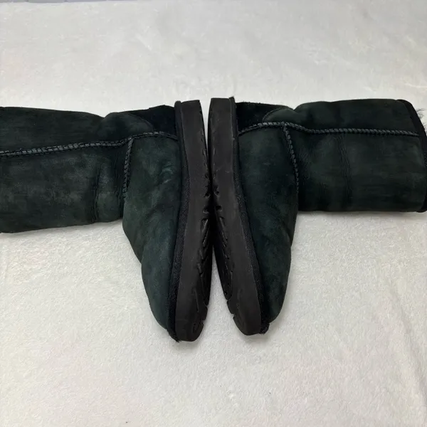UGG Dark Suede Black ‎ Boots with Shearling Size 6 - Image 8