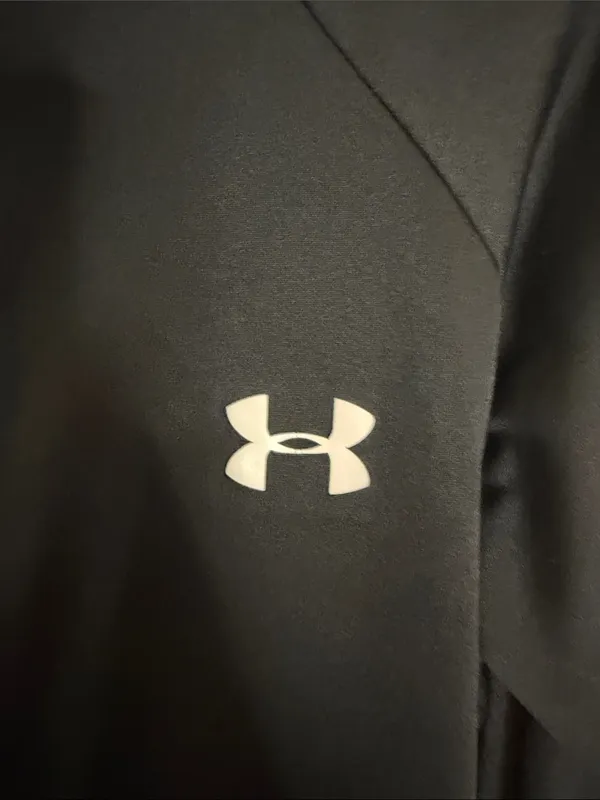 Under Armour Black Long-Sleeve 1/4 Zip Performance Top with White Logo - Image 3