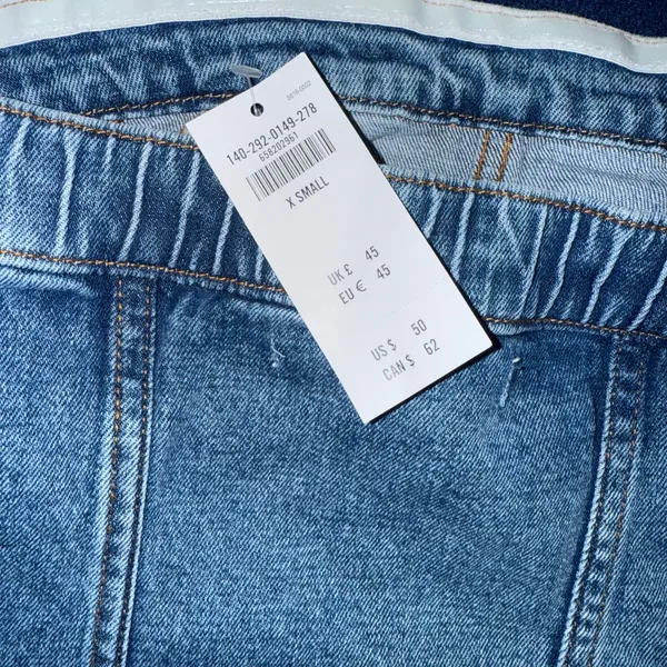 Abercrombie & Fitch NWT Strapless Denim Corset Top in Mid Wash Denim Size XS - Image 8