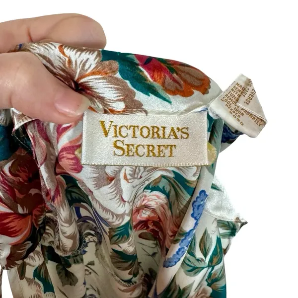 Victoria’s Secret Vintage Y2K 90s Floral Lace Mini Slip Dress Lingerie Gold Tag - Image 9
