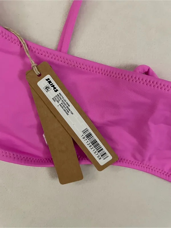 Skims SET NWT Neon Orchid Pink Bikini Swim Set 2-pc set top & Bottom Size L - Image 9