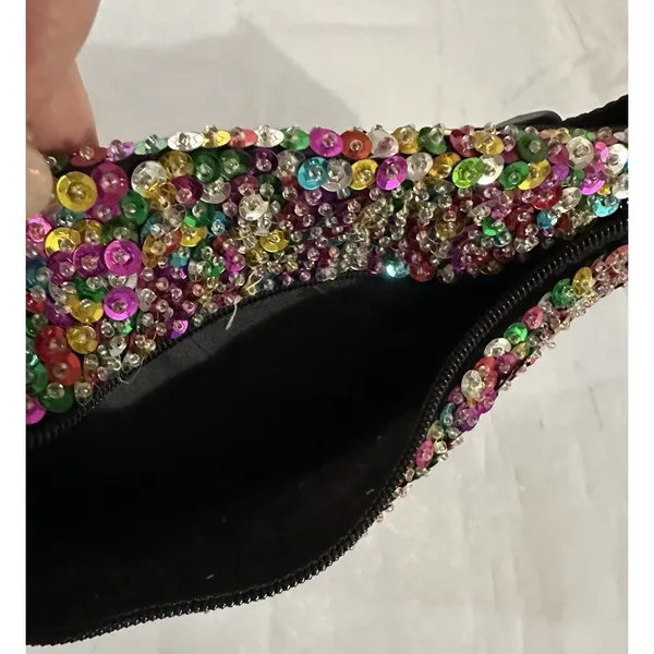 New Rainbow Sequin Festival Rave Adjustable Fanny Pack Bag Purse Pride - Image 3