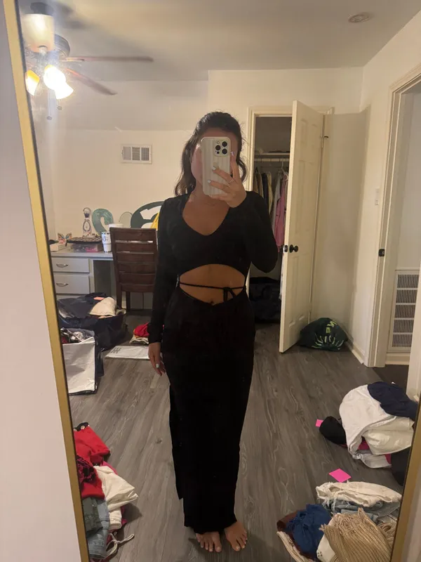 princess polly black midi dress - Image 2