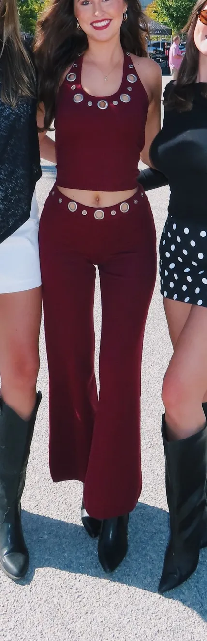 Boutique Shop Naomi Faith Burgundy Set - Image 2