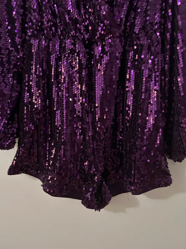 Purple Sequins Shein Romper  - Image 2