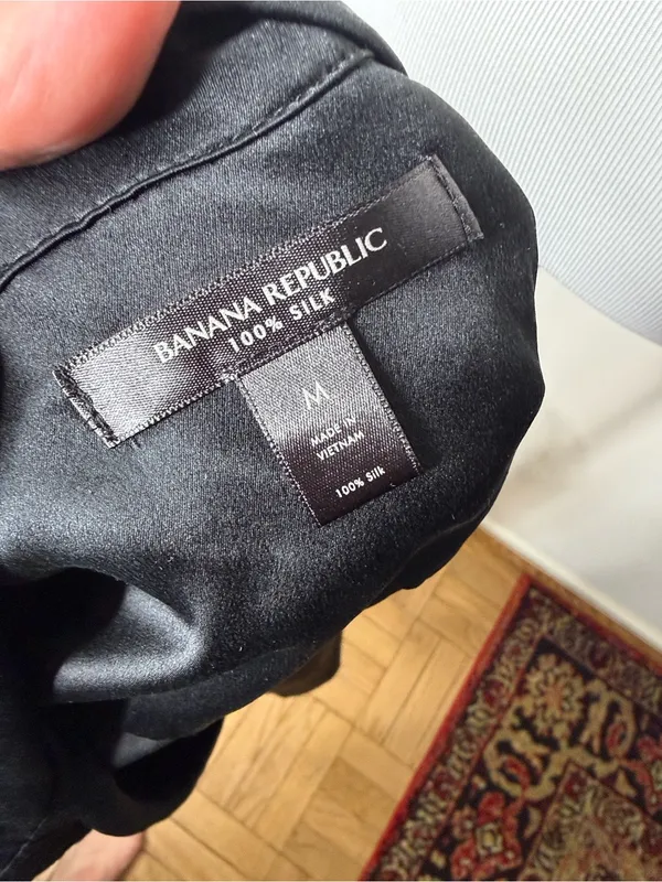 Banana Republic Black Silk Blouse - Image 3