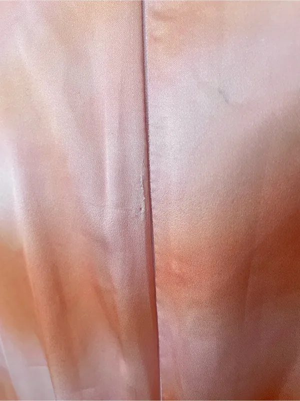 Petal & Pup Alton Pink Orange Dip Tie Dye Puff Sleeve Satin Midi Dress Size XL - Image 10
