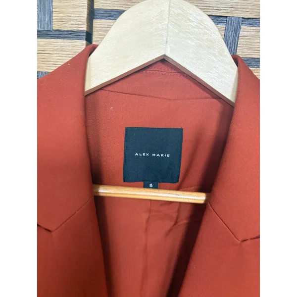 Alex Marie Burnt Orange‎ Blazer Size 6 - Image 6