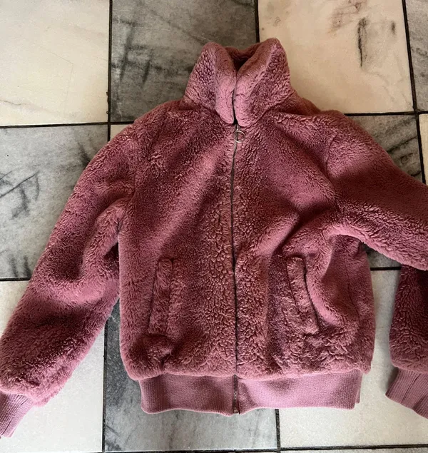 Miss Selfie Faux Fur Jacket Pink - Image 2