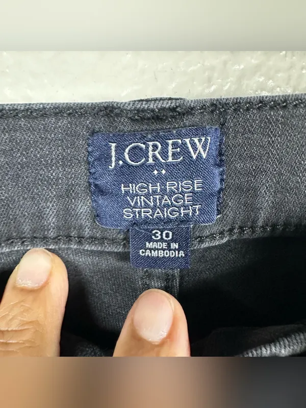 J.Crew High-Rise vintage straight button up jeans SZ:30 - Image 10