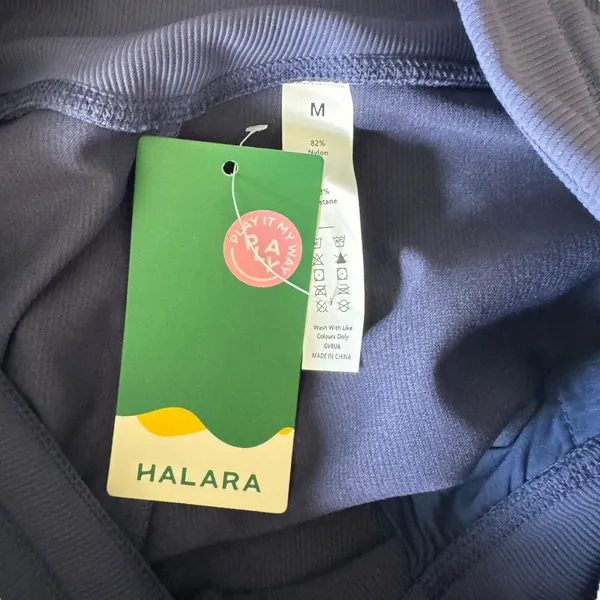 HALARA - NWT Play It My Way Ribbed Track Pants Blue Sz M - Image 6