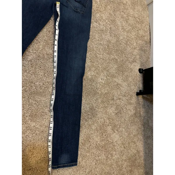 7 For All Mankind The Skinny Dark Wash Jeans Size 28 Squiggle Pocket Made in USA - Image 7