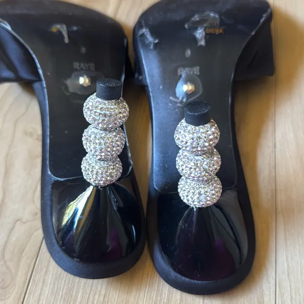 RAYE Black Shoes with Embellished Heels - Image 6