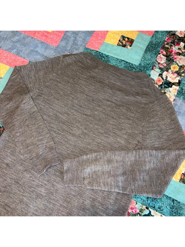 J.Crew $120 Women's S 100% Merino Wool Sweater Cozy Size Small Gray - Image 7