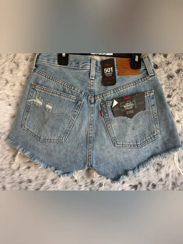 115. Levi’s 501 high rise shorts non stretch sz 25 nwt - Image 2