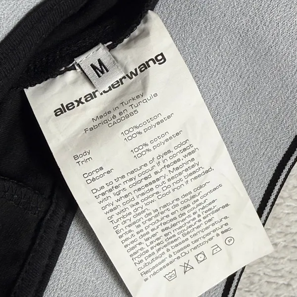 Alexander Wang Black High Waist Logo Band Skinny Leggings‎ Side Zip Pants 8831 - Image 4