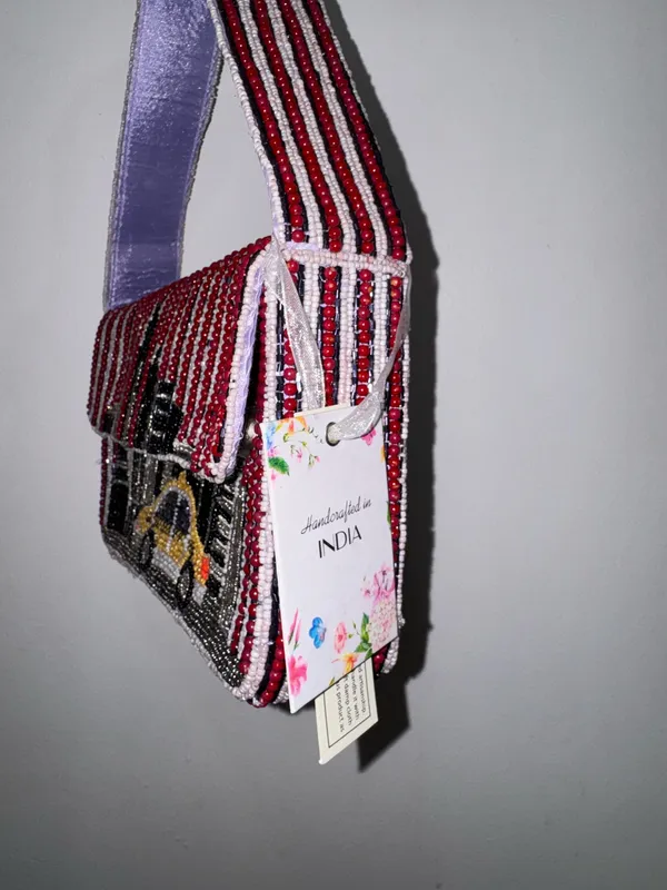 MADE IN INDIA Viral NYC Beaded Bag - Image 3