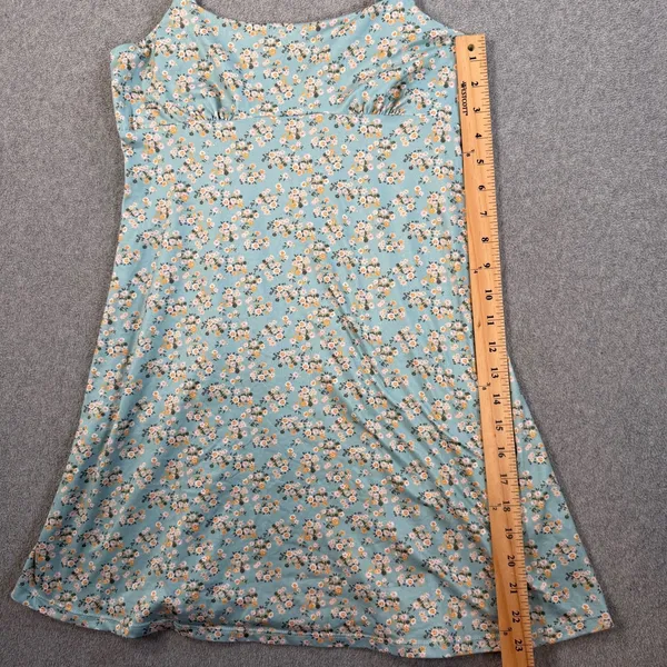 Altard State Women's Small Light Blue Floral Mini Slip Dress Adjustable Strap - Image 3