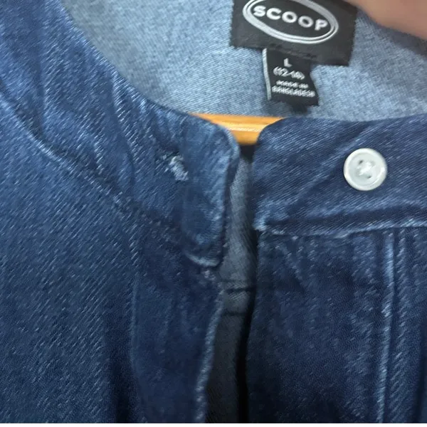 Scoop Denim Cropped Button Down‎ Size Large Blue - Image 5
