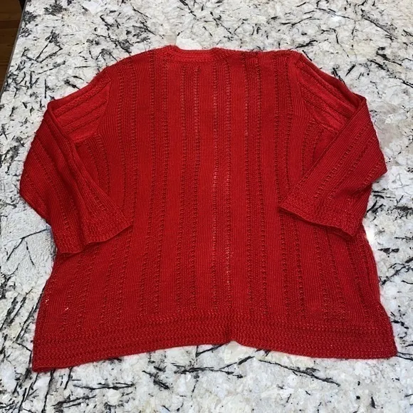 Dana Buchman Red‎ Women’s Cardigan in size XL - Image 5
