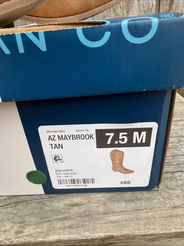 Arizona Maybrook Tan Brown Womans Western Cowboy Boots Size 7.5 Coatal Cowgirl - Image 13