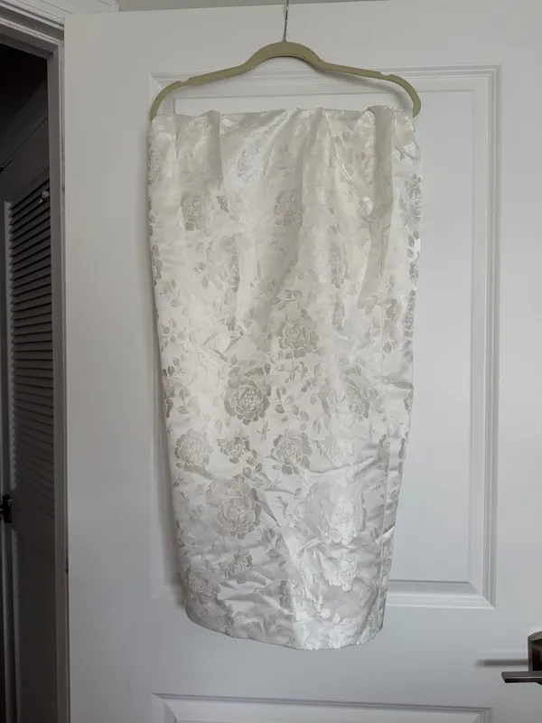 Lulus Melva White Satin Jacquard Two-Piece Bustier Maxi Dress - Image 4