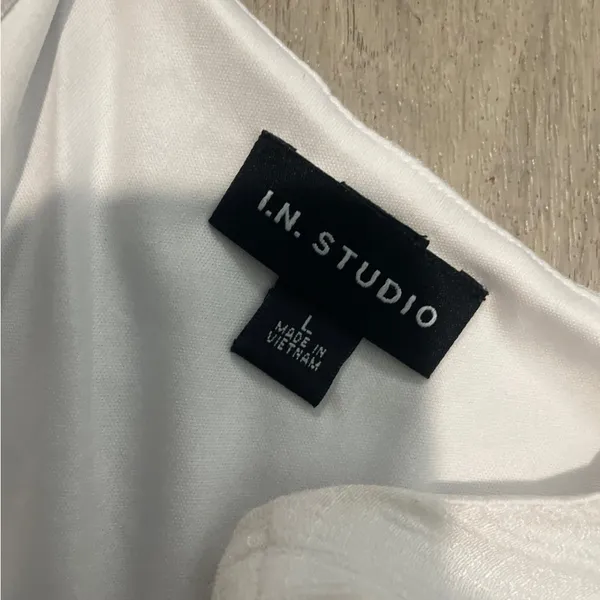 I.N. Studio White Maxi Dress Size L - Image 3
