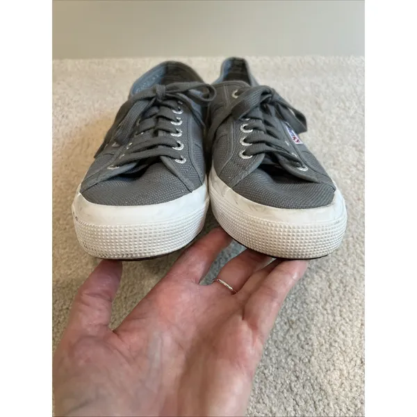Superga 2750 Cotu Classic Gray Canvas Low Top Sneakers Mens 7.5 Women 9 Skate - Image 5