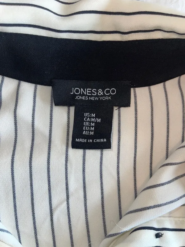 Sandro White pinstripe button up blouse - Image 2