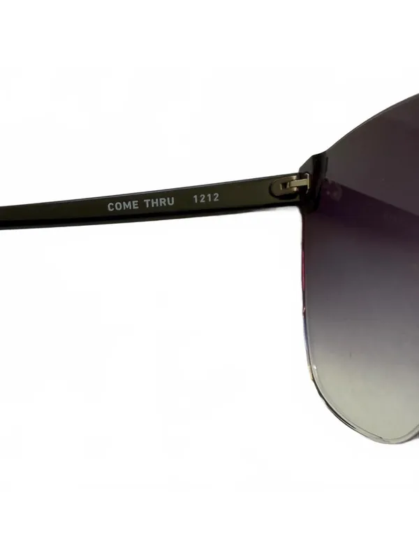 Quay Australia Come Thru Cat Eye Sunglasses Oversized Black Fade Gradient UV - Image 7