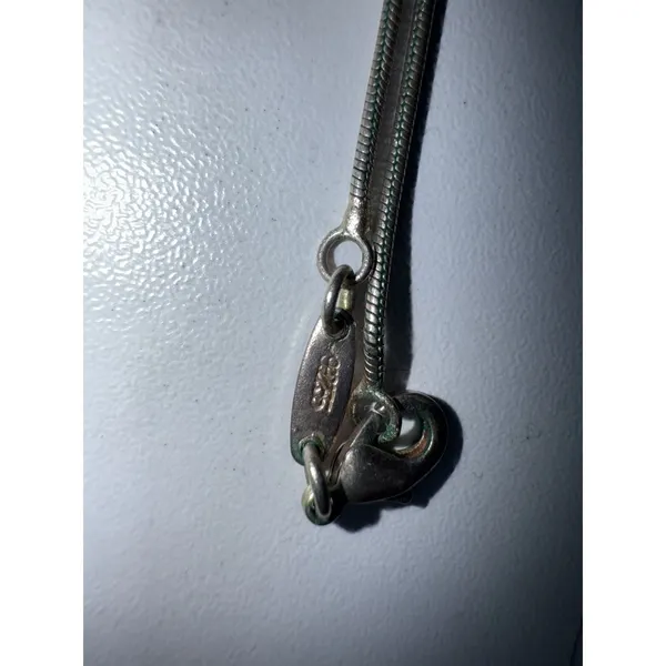 VTG Coach Sterling Silver Snake Chain Shopping Bag Pendant Necklace 18" 925 Y2K‎ - Image 2