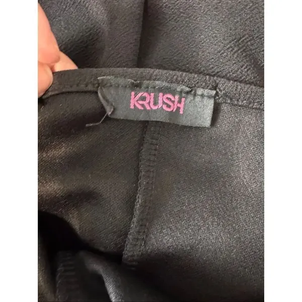 KRUSH Black Lace-Up Front Bodysuit Women’s Medium Spaghetti Strap Stretch One-Pi - Image 6